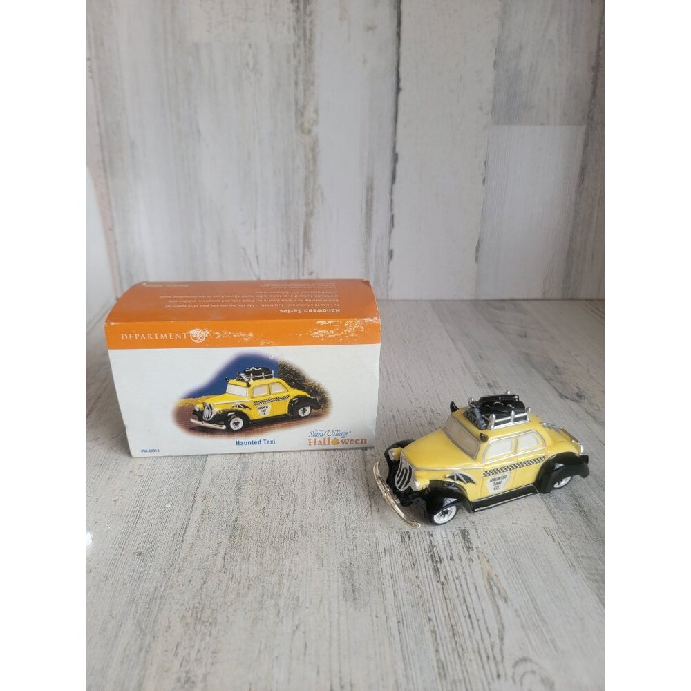Dept 56 53213 haunted taxi Halloween snow village accessory